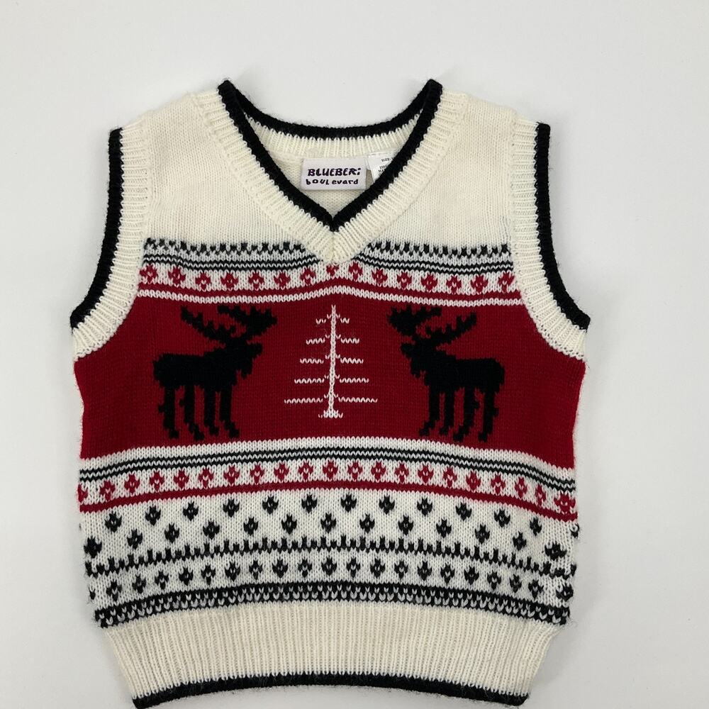 Toddler Fair Isle Sweater Vest 12M Nordic Holiday Preppy Winter Cozy Heritage